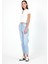 Kadın Maria Sky Blue Slim Mom Jean Pantolon 3