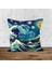 The Great Wave Of Kanagawa / The Starry Night Çift Taraflı Kırlent Kılıfı 2 Adet 1