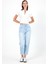 Kadın Maria Sky Blue Slim Mom Jean Pantolon 1