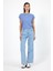 Kadın Wanda Sky Blue Wide Leg Jean Pantolon 3