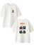 Beyaz Oversize Pamuk Kıss Poster Metal Grup Ön Arka Baskılı Örme T-Shirt 1
