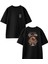 Siyah Oversize Pamuk Opeth Gojira Poster Ön Arka Baskılı Örme T-Shirt 1