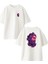 Beyaz Oversize Pamuk Zeus Renkli Ön Arka Baskılı Örme T-Shirt 1