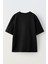 Siyah Oversize Pamuk Why Not Baskılı Örme T-Shirt 2