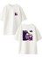 Beyaz Oversize Pamuk Kalpli Göz Cellat Ön Arka Baskılı Örme T-Shirt 1