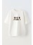Beyaz Oversize Pamuk Üç Maymun Dolar Baskılı Örme T-Shirt 1