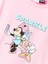 Bisiklet Yaka Minnie Mouse Baskılı Kısa Kollu Kız Çocuk Şortlu Pijama Takımı 4