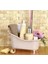 Plastik Mini Küvet Diş Fırçalık Sabunluk Lif Kabı Banyo Duş Düzenleyici Organizer Bej 2