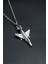 F4 Phantom Uçak Gümüş Kaplama Unisex Düz Zincir Kolye kod 865 1