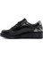 Kadın Siyah Bağcıklı Fermuar Detaylı Sneaker 24WFD370714 2