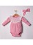 3-6-9-12 Ay Kız Bebek Tulum Karpuz Kollu Pembe 1