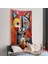 Pablo Picasso Tarzı - Soyut Renkli Kedi Duvar ÖRTÜSÜ-7372 2