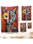 Pablo Picasso Tarzı - Soyut Renkli Kedi Duvar ÖRTÜSÜ-7372 4