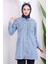 Mavi Cepli Taş Detaylı Kadın Kot Ceket Dokuma Kumaşla Şık Tasarım 1