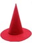 Kırmızı Renk Keçe Cadı Şapkası Yetişkin Çocuk Uyumlu 35 x 38 cm 1