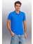 Xander Erkek Saks Mavi Polo Yaka T-Shirt 1