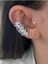Iri Zirkon Taşlı Yaprak Altın Kaplama Kadın Earcuff Kıkırdak Küpe 1