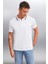 Rhodes Erkek Beyaz Polo Yaka T-Shirt 3