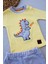 3-6 6-9 9-12 Ay Minik Dino Nakışlı Şapkalı Uzun Kollu Sweat 3lü Kız-Erkek Bebek Takımı 2