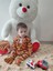 3-6-9-12 Ay Pooh Desenli Zebra Çizgili Şapkalı Sweatli 3lü Kız Erkek Bebek Tulumu(Sarı) 4