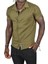 Kabartma Nokta Desenli Slim Fit Likralı Kısa Kollu Penye Gömlek 2403223 2
