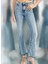 Denim Trip Normal Bel Geniş Paça Skinny Fit Açık Indigo Kadın Denim Pantolon DT10520 2