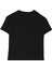 Bisiklet Yaka Taşlı Siyah Kadın T-Shirt F4WL-TST0556 2