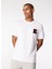 Bisiklet Yaka Baskılı Beyaz Erkek T-Shirt 240M2204100 1