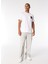 Bisiklet Yaka Baskılı Beyaz Erkek T-Shirt 240M2204100 2