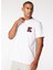 Bisiklet Yaka Baskılı Beyaz Erkek T-Shirt 240M2204100 3
