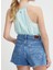 Yüksek Bel Normal Mavi Kadın Denim Şort PL801111MP1 4