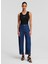 Yüksek Bel Düz Paça Normal Koyu Mavi Kadın Denim Pantolon 241W1102 1