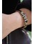 Mrhero Unisex Lacivert Metal Parçalı Hakiki Deri El Yapımı Deri Bileklik MH029 Kahverengi 3