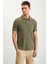 Vernon Erkek Soluk Efektli Haki Polo Yaka T-Shirt 3