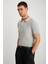 Vernon Erkek Soluk Efektli Gri Polo Yaka T-Shirt 4