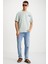Kaisen Erkek Pamuk kısa Kol Baskılı Regular Fit Yeşil T-Shirt 2