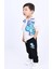Isteks 'sinyor Dino'' Baskılı 2'li Takım Tshirt ve Eşofman Krem Rengi 1-5yaş 2