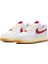 Air Force 1 '07 Leather White Hakiki Deri Sneaker Ayakkabı Beyaz Kırmızı Swoosh 3