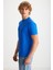 Tiago Erkek Saks Mavi T-Shirt 5