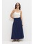 Nervürlü Vual Etek Lacivert 1