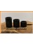 Tealight Mumluk Üçlü Set Siyah Renk 4