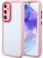 Alan Tech Galaxy A55 Kılıf Kamera Korumalı Renkli Kenar ve Çerçeve Tasarımlı Zore Vitamin Kapak-Mürdüm 1