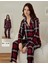 Kadın Süet Boydan Düğmeli Pijama Takımı 02007 - 1 Adet 2