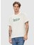 Bisiklet Yaka Baskılı Ekru Erkek T-Shirt PM509390 803 Claude 2