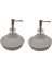 Seti Sabunluk ve Sıvı Sabunluk 2 Adet Kombine Model Gri 7X7X18CM 150ML 1