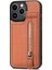 IPhone 13 Için Kılıf Pro Fermuar Cüzdan Crad Yuvası Manyetik Araç Montaj Standı (Yurt Dışından) 5