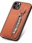 IPhone 11 Için Kılıf Pro Cüzdan Crad Yuvası Standı Fermuar Manyetik Araç Montaj (Yurt Dışından) 5