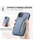 IPhone 11 Için Kılıf Pro Max Standı Crad Yuvası Fermuar Cüzdan Manyetik Araç Montaj (Yurt Dışından) 3