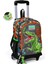 Kids Siyah Gri Dinozor Desenli Üç Bölmeli Çekçekli Okul 3'lü Çanta Seti 3SET23944 3