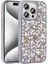 Apple iPhone 15 Pro Max Kılıf Parlak Taşlı Tasarım Linea Kapak - Gümüş 1